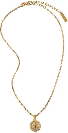 Versace Medusa Crystal Pendant Necklace in Gold 2N Crystal at Nordstrom