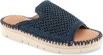 Gentle Souls Leilani Slide Sandal in Navy Knit at Nordstrom, Size 9.5