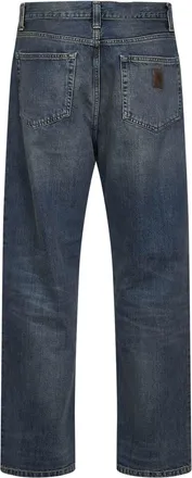 Carhartt Work in Progress Mens Blue Five-Pocket Jeans Cotton