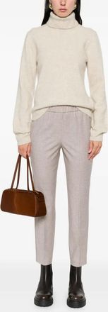 PESERICO Womens Elastic-Waist Trousers Aw25 W
