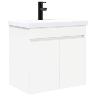 vidaXL M&oacute;dulo De Ba&ntilde;o Con Grifer&iacute;a Blanco 61 X 40 X 74,5 Cm Vidaxl