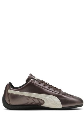 Puma Brown Speedcat Metallic Leather Sneakers