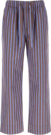Tekla striped poplin pyjama pants - Brown