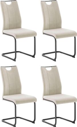 MCA Furniture Freischwinger »MCA TERESINA Schwingstuhl mit Griffloch« () (4er-Set), Schwingstühle mit Griffloch, Komfortsitzhöhe von ca. 48 cm