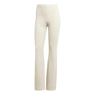 adidas (WMNS) adidas Essentials Small Logo Flared Leggings Beige White JD3072