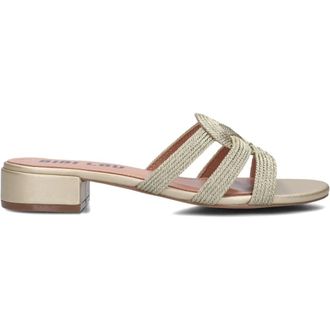 Bibi Lou Schoenen, Dames, Geel, 42 EU, Gouden zomer sandalen stijlvolle wandeling