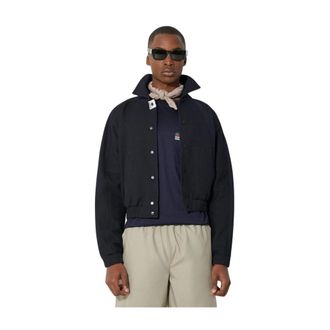 Ader Error Panelled Bomber Jacket - Heren - Zomerjassen - Blauw - XL - Katoen - Jassen
