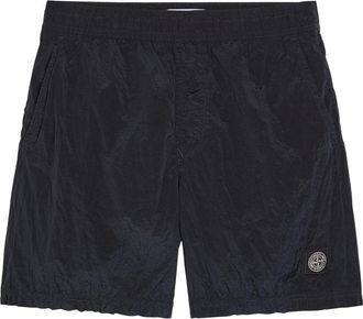 Stone Island Logo-appliqu&eacute;d Nylon Shorts - Navy - XL