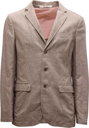 AT.P. CO Katoen Linnen Jas in Albi Stijl - Heren - Blazers - Bruin - M - Katoen - Jassen