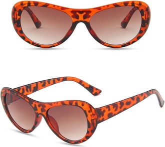 Generic Sunglasses For Women Cat Eye Shape UV400 For Womens Sun glasses Vintage Retro Mens Glasses,Leopard Gradient Tea 2026