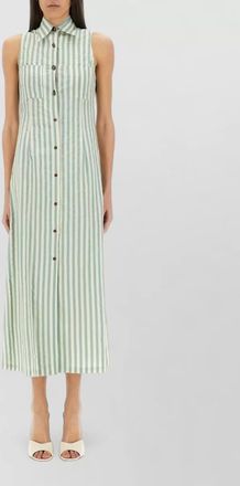 Alysi striped shirt midi dress