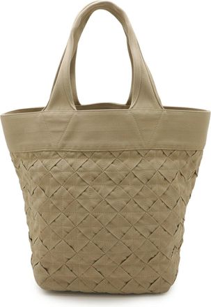 Bottega Veneta Beige Sand Intrecciato Pouch Shoulder Bag Tote Bag (Pre-Owned)