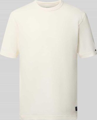 Tom Tailor Regular Fit T-Shirt aus Baumwoll-Mix in Offwhite Melange, Gr&ouml;&szlig;e XXXL