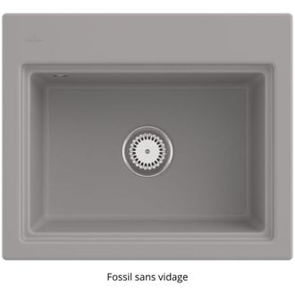 Villeroy & Boch Villeroy&boch - Villeroy Et Boch Subway Style 60 S Fregadero Fossil Ceramicplus Desag&uuml;e Manual Acabado Antracita