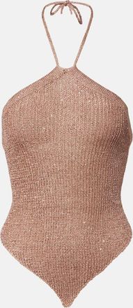 Bananhot Top Liz in maglia con paillettes