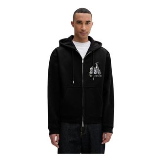 Filling Pieces Hoodies & sweatvesten, Heren, Zwart, 2Xl, Katoen, Zip Hoodie Chrome Fruit