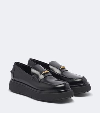 Tod's Leather platform loafers