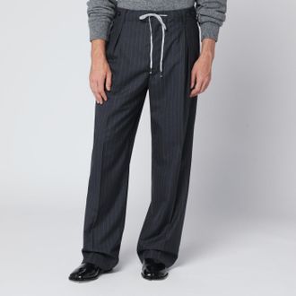 Maison Margiela Grey pinstripe wool trousers