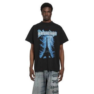 Balenciaga Paris Thunderstorm Oversized T-Shirt