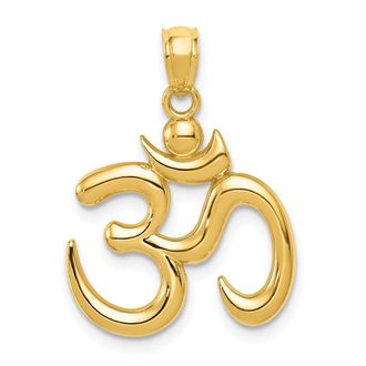 Diamond2Deal 14k Yellow Gold Polished Om Symbol Pendant