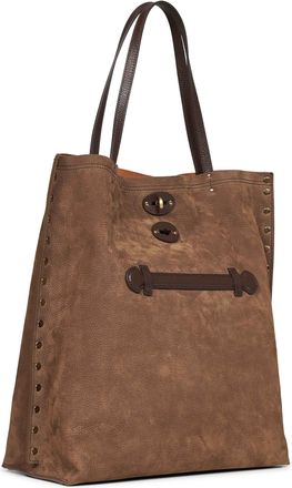 Zanellato Womens Tote Bag Aspasso Brown Bovine Leather Handbags Hand