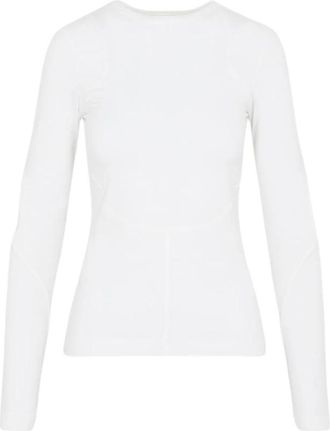 Givenchy Long Sleeve Seamed Top - female - Givenchy - Long Sleeve T-Shirts - White - XS - Tops