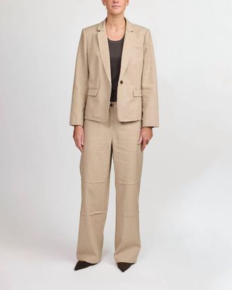 Raquel Allegra Womens Arden Trousers Pants In Wheat