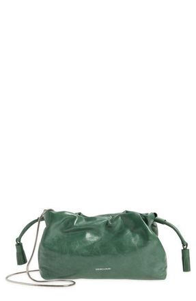 Veronica Beard Crinkle Leather Small Stash Bag in Sage at Nordstrom