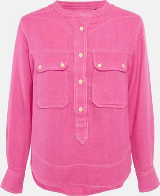 Isabel Marant Pink Silk Button Front Shirt