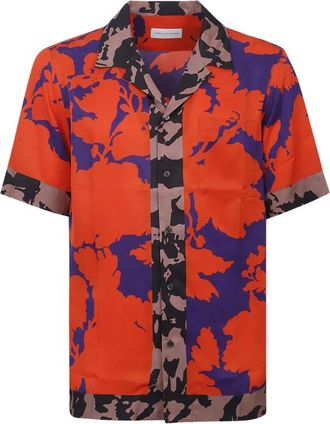 Dries Van Noten Carltone 3082 M.w.shirt - Heren - Korte mouwen Overhemden - Veelkleurig - S - Overhemden