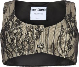 Moschino Tops, Dames, Veelkleurig, S, Katoen, Compact Fabric Top