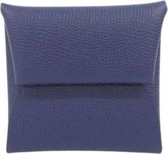 Herm&egrave;s Pre-owned Bastia Epsom Coin Case - - Pre-owned - Donna - Blu - ONE SIZE