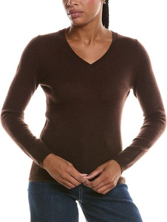 Fort&eacute; Cashmere Basic V-Neck 100% Cashmere Pullover