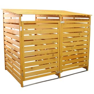 MonsterShop Double Wheelie Bin Storage in Terracotta