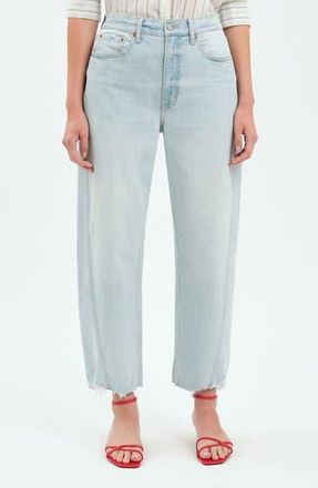 Daze Westward Fray Hem Ankle Barrel Jeans in Lost Love Vintage at Nordstrom Rack, Size 28
