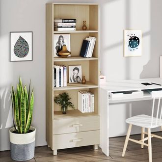 vidaXL Aparador Hamar Madera De Pino Maciza Marr&oacute;n Miel 60x35x180 Cm Vidaxl