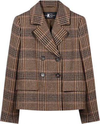Luisa Cerano Karo Blazer - Dames - Blazers - Veelkleurig - M - Wol - Jassen