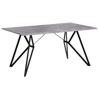 Beliani Beliani - Mesa De Comedor Efecto Hormig&oacute;n 160 X 90 Cm Patas De Metal Estilo Industrial Buscot