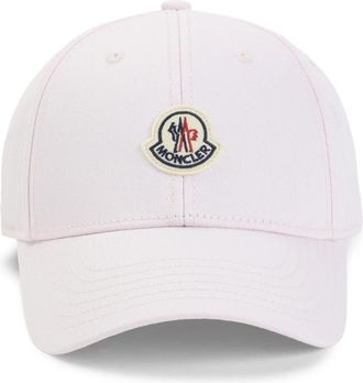 Moncler Gabardine Baseball Cap - Dames - Petten - Roze - ONE Size - Katoen - Accessoires