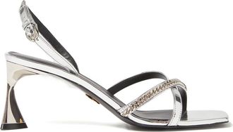 Stella McCartney Sandalen met kettingbandje - Zilver