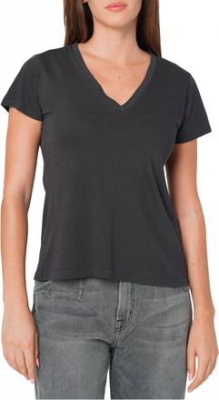 Noend Supima Cotton V Neck Tee In Vintage Black