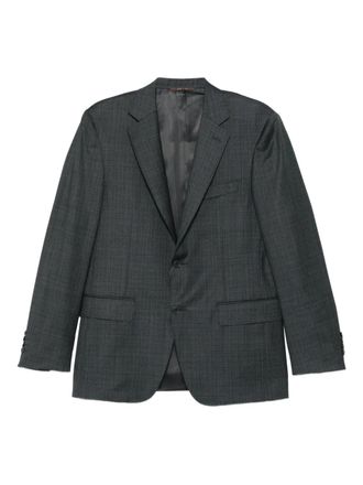 Canali checked wool suit - men - Wool/Cupro - 50 - Grey