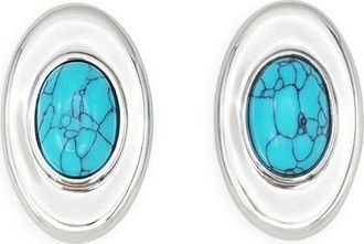 Petit Moments Burke Stud Earrings in Silver/Turquoise at Nordstrom