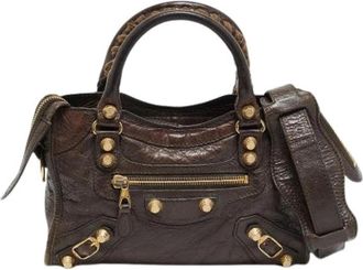 Balenciaga Pre-owned Vintage Handtas - Dames - Vintage Handtas - Bruin - ONE Size - Leer - Vintage
