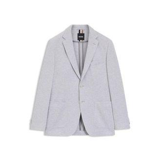 BOSS Herringbone regular-fit jacket in a cotton blend