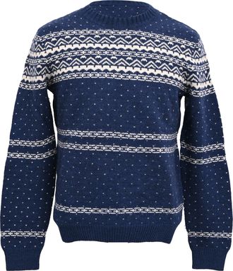 A.P.C. A. P.C. Nordic Design Sweater in Navy Blue Wool