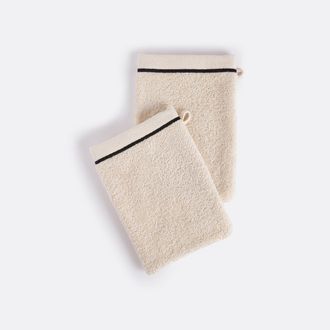 La Redoute Interieurs Set van 2 washandjes in gekamd katoen 675 gr/m&sup2;, Victor