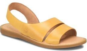 B&oslash;rn Meri Slingback Sandal in Yellow Leather at Nordstrom Rack, Size 11