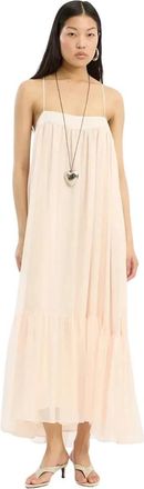 Rotate Maxi A-lijn Jurk - Dames - Maxi kleedjes - Oranje - M - Polyester - Kleedjes
