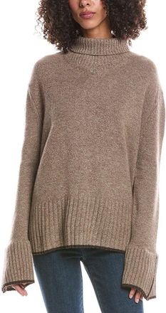 Brodie Split Cuff High Neck Cashmere Sweater